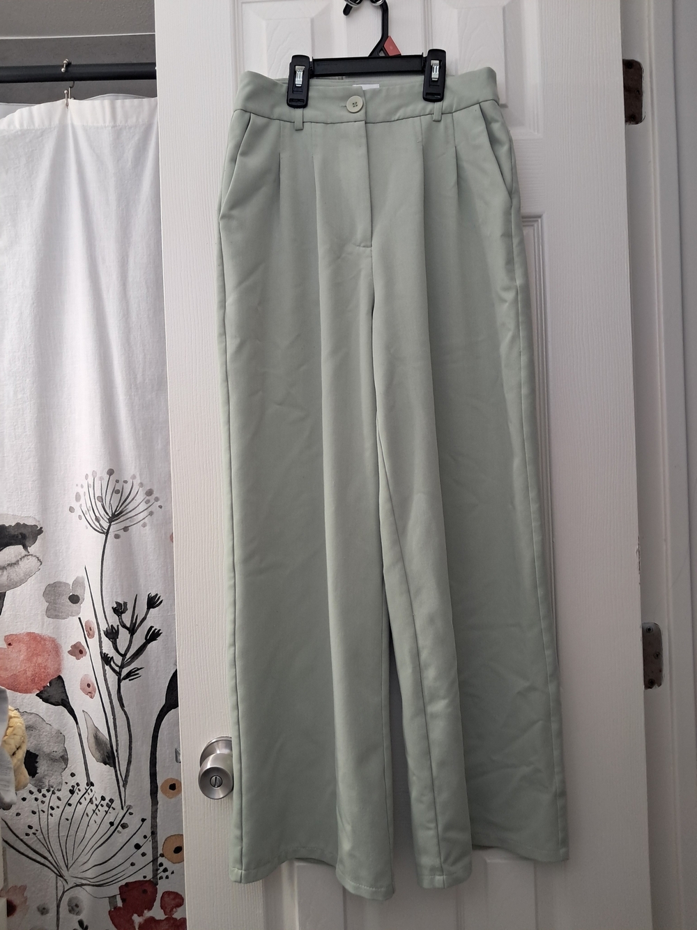 Wide-Leg High-Rise Princess Polly XX Pants in Sage Green
